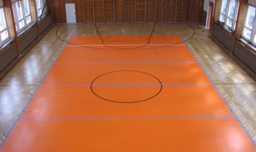 Renovace sportovní parketové podlahy SPŠ Příbram